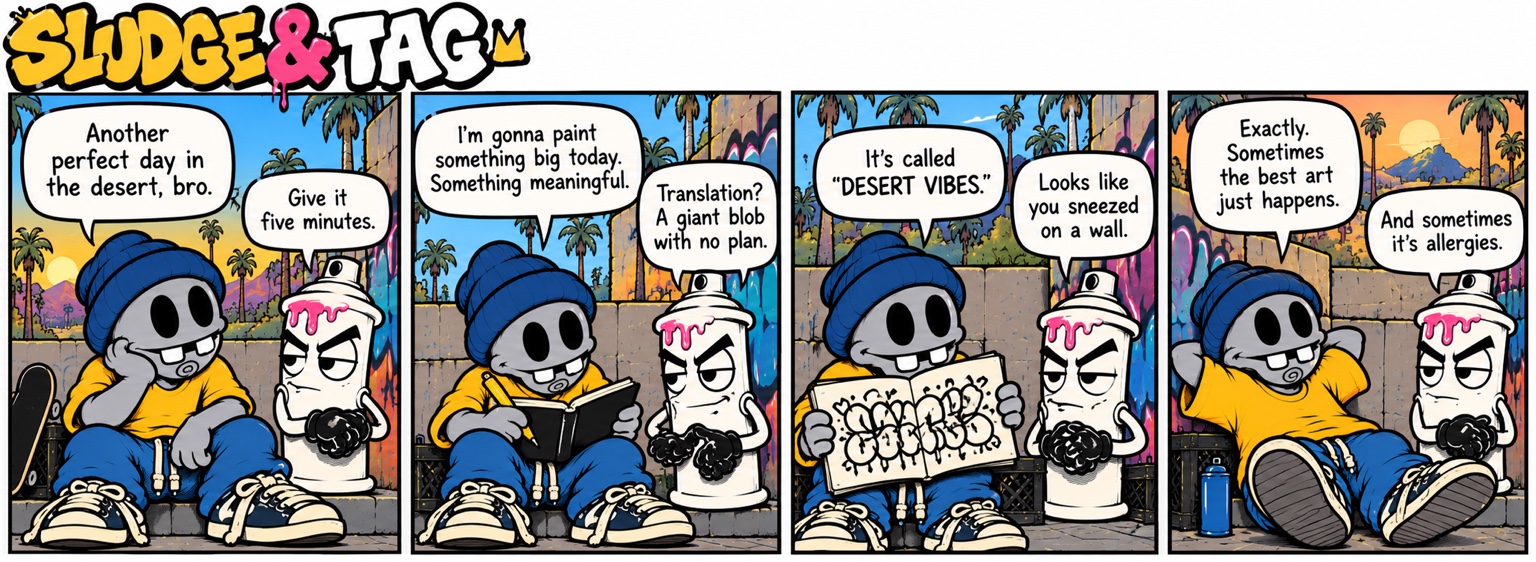 Sludge and Tag comic: Desert Vibes